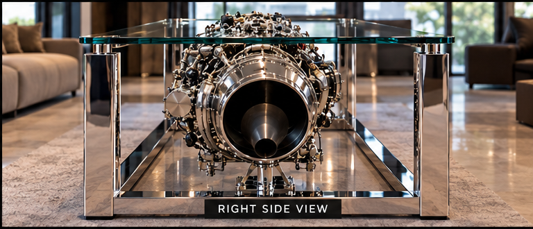 "MAGISTER": A TURBOMECA MARBORÉ TURBOJET COFFEE TABLE