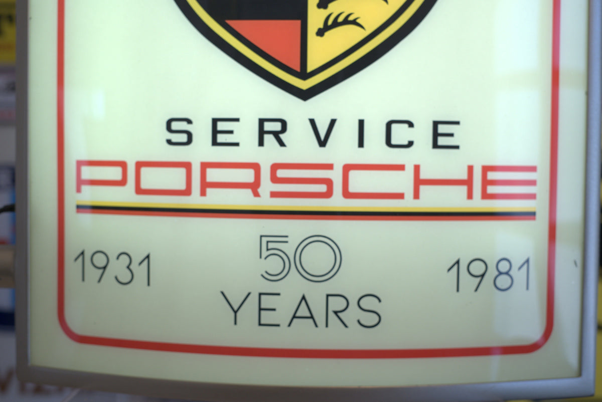 2000s Porsche 50 Jahre Anniversary Double-sided Illuminated Sign